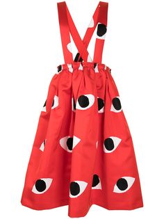 Comme Des Garçons юбка с перекрестными бретелями и принтом