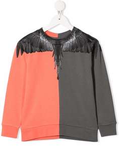 Marcelo Burlon County Of Milan Kids двухцветная толстовка с принтом Wings