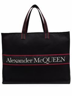 Alexander McQueen сумка-тоут из канваса с логотипом