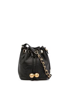 Chanel Pre-Owned маленькая сумка-ведро 1992-го года с кулиской и логотипом CC