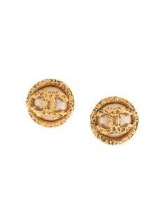 Chanel Pre-Owned серьги-клипсы 1993-го года с логотипом CC