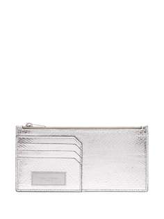 Yves Saint Laurent Pre-Owned кошелек с тиснением под змеиную кожу и нашивкой-логотипом