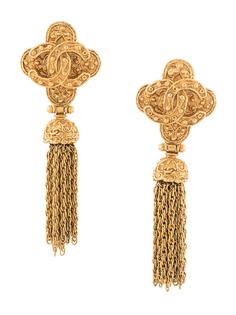 Chanel Pre-Owned позолоченные серьги 1994-го года с логотипом CC