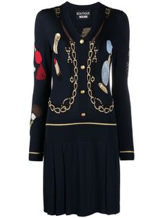 Boutique Moschino платье-джемпер с вышивкой