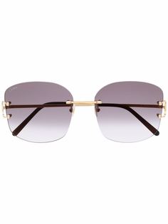 Cartier Eyewear солнцезащитные очки C Décor в квадратной оправе