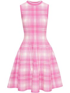 Oscar de la Renta трикотажное платье в клетку