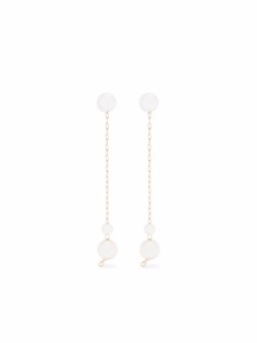 Mizuki серьги-подвески из желтого золота с жемчугом