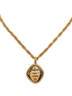 Chanel Pre-Owned позолоченное колье Rhombus
