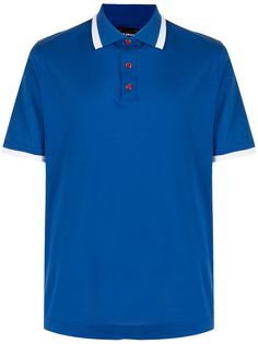 Kiton рубашка поло с отделкой в полоску