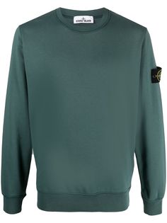 Stone Island толстовка с нашивкой-логотипом