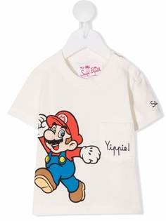 Mc2 Saint Barth Kids футболка с вышивкой и принтом Mario