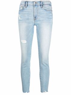 FRAME укороченные джинсы Le Skinny с необработанными краями