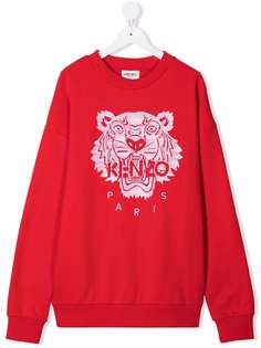 Kenzo Kids толстовка с круглым вырезом и принтом Tiger