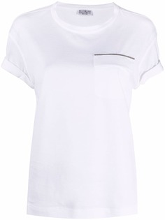 Brunello Cucinelli футболка с декором Monili