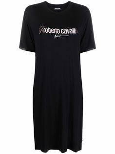 Roberto Cavalli платье-футболка с логотипом