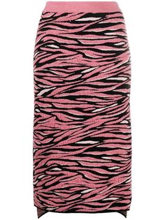 Stella McCartney трикотажная юбка с тигровым принтом