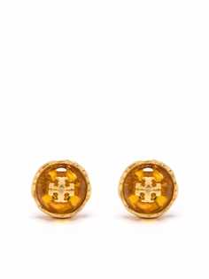 Tory Burch позолоченные серьги-гвоздики Roxanne