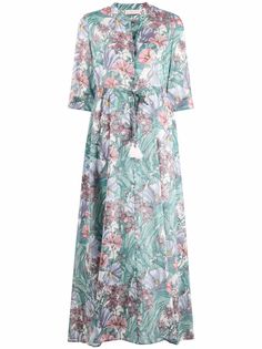 Tory Burch платье-рубашка длины макси с цветочным принтом