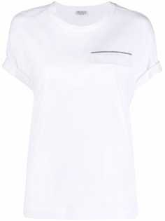 Brunello Cucinelli футболка с декором Monili