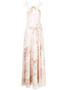 Marchesa Notte Bridesmaids вечернее платье с вырезом халтер и оборками