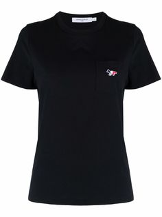 Maison Kitsuné футболка с нашивкой-логотипом