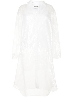 Junya Watanabe прозрачное платье-рубашка с пайетками