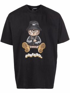 DOMREBEL футболка NY Bear с графичным принтом