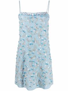 Blumarine платье мини с цветочной вышивкой