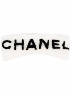 Chanel Pre-Owned меховая повязка на голову 2010-х годов с логотипом