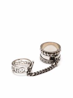 Alexander McQueen двойное кольцо с цепочкой