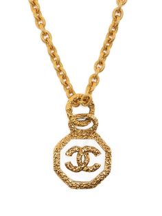 Chanel Pre-Owned позолоченное колье 1995-го года с логотипом CC