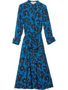 Carolina Herrera расклешенное платье с цветочным принтом