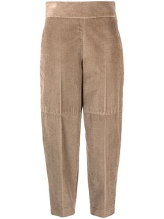 Brunello Cucinelli вельветовые брюки с завышенной талией