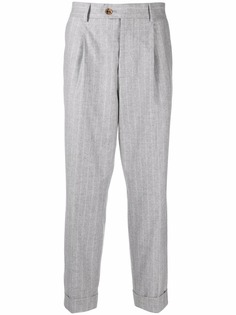 Brunello Cucinelli прямые брюки в тонкую полоску