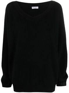 Brunello Cucinelli кашемировый джемпер в рубчик