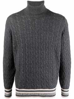 Brunello Cucinelli джемпер фактурной вязки с высоким воротником