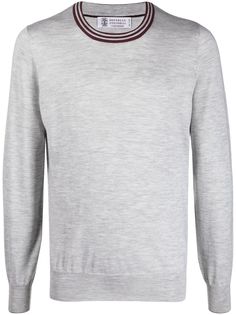 Brunello Cucinelli джемпер с контрастной отделкой
