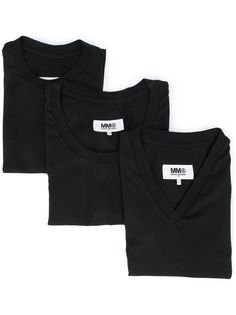 MM6 Maison Margiela комплект из трех футболок с логотипом