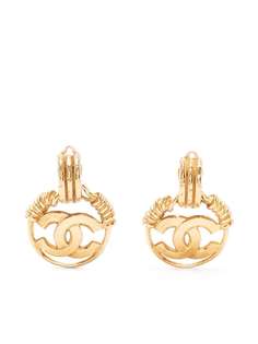 Chanel Pre-Owned серьги 1994-го года с логотипом CC