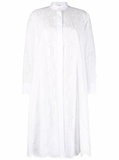 Tory Burch платье-рубашка с вышивкой