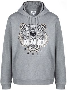 Kenzo худи свободного кроя с вышивкой Tiger
