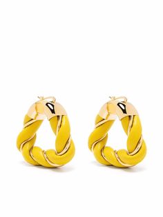 Bottega Veneta треугольные серьги-кольца