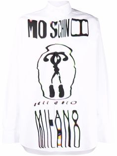 Moschino рубашка с длинными рукавами и логотипом