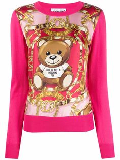 Moschino трикотажный топ с принтом Teddy Bear
