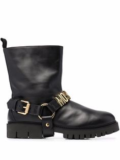 Moschino ботинки с логотипом