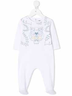 Kenzo Kids комбинезон для новорожденного с принтом Tiger