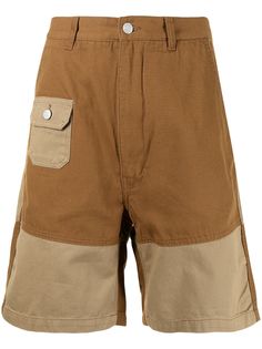 izzue two-tone panelled shorts