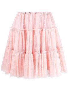 RED Valentino point desprit tiered skirt