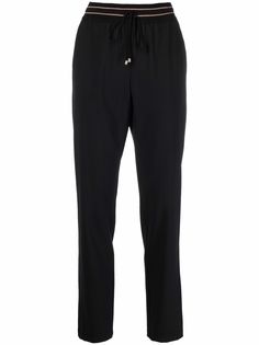 Lorena Antoniazzi drawstring-waist wool-blend trousers