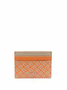 Furla monogram-print leather cardholder